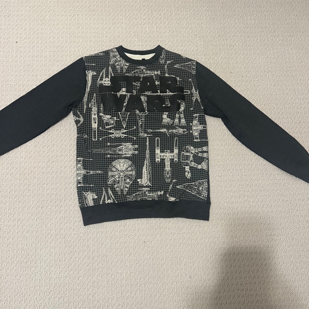 Men's Authentic Star Wars Grey Sweatshirt Sz M